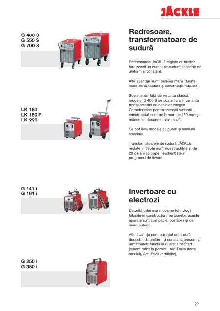 Aparate de sudură WIG - JÄCKLE Schweiß