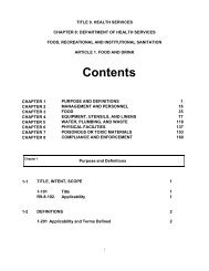 Arizona Food Code - Navajo County