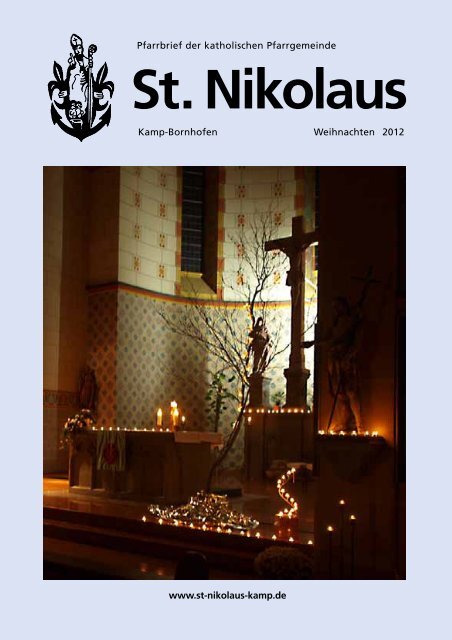 Pfarrbrief Weihnachten 2012 - St. Nikolaus Kamp-Bornhofen
