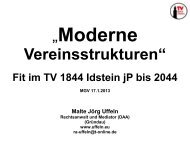 Moderne Vereinsstrukturen - TV Idstein