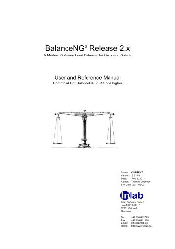 BalanceNG Release 2.x - Inlab Software GmbH