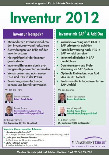 Seminar: Inventur 2012 - Management Circle AG