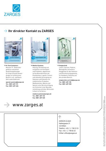 Verpacken, transportieren, lagern - Zarges GmbH