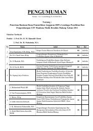 Pengumuman Penelitian 2011 - LEMLITBANG