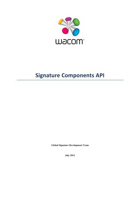 Signature Components API