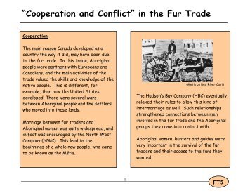 âCooperation and Conflictâ in the Fur Trade