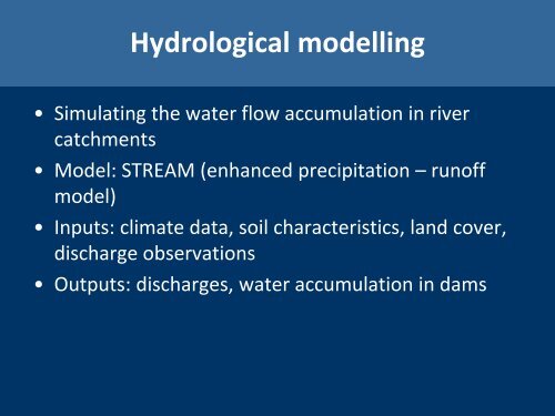 Climate change impact assessment and use of downscaled climate ...