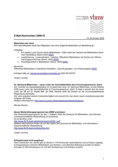 pdf - Verband der Bibliotheken des Landes Nordrhein-Westfalen e.V.