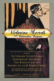 Victorian Secrets and Edwardian Enigmas - University of Minnesota ...