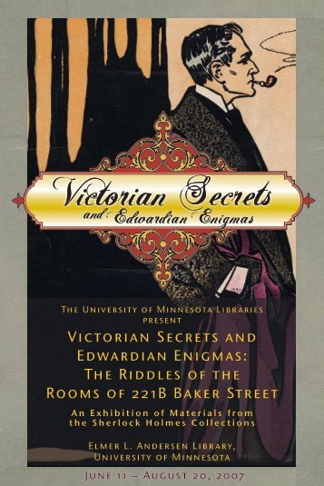 Victorian Secrets and Edwardian Enigmas - University of Minnesota ...