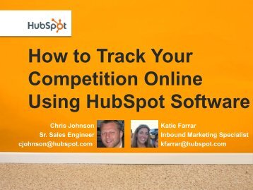 How to Track Your Competition Online Using HubSpot Software