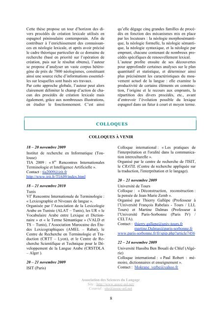 Buscila-Infos nÂ°25 - Lexicologie, terminologie, traduction - AUF