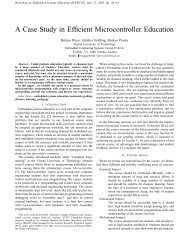 A Case Study in Efficient Microcontroller Education - Institute of ...