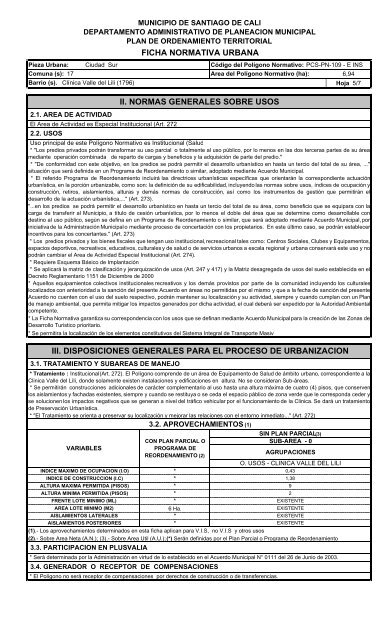 ficha normativa urbana - idesc