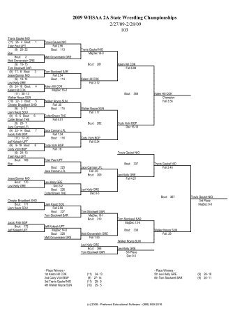 2009 WHSAA 2A State Wrestling Championships 2/27/09-2/28/09 103
