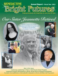 Bright Futures Annual Report 2012 - Benedictine School