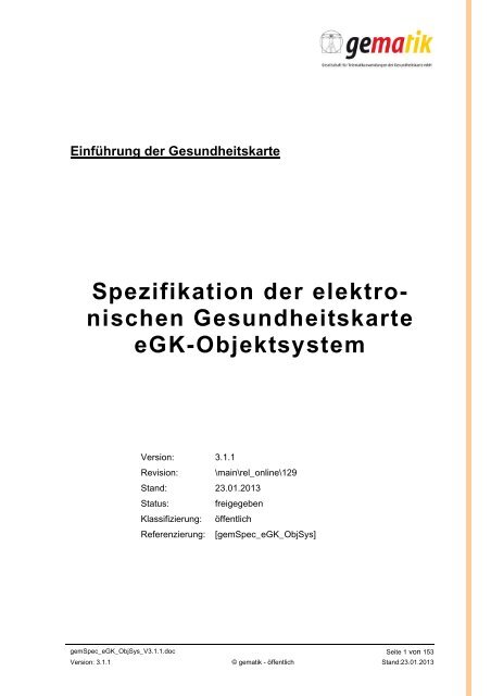 [gemSpec_eGK_ObjSys] ( PDF ) - Gematik