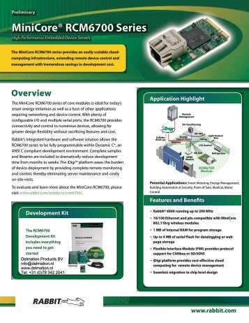 MiniCoreÂ® RCM6700 Series - Delmation