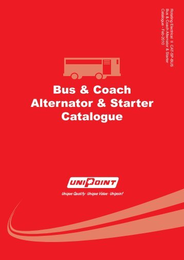 Bus & Coach Alternator & Starter Catalogue - Unipoint