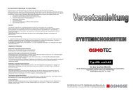 Versetzanleitung Systemschornstein OSMOTEC Typ AGL und LAS
