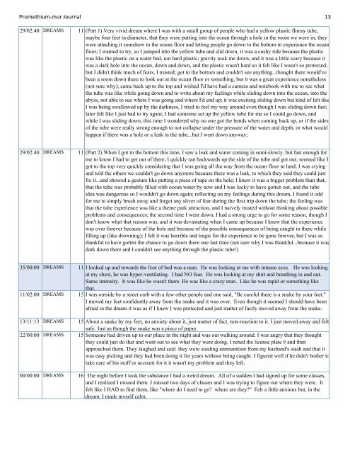 Promethium muriaticum Entire Proving Journal