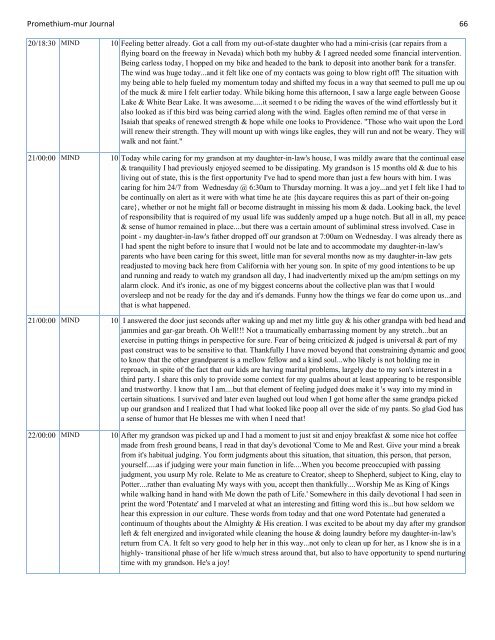 Promethium muriaticum Entire Proving Journal