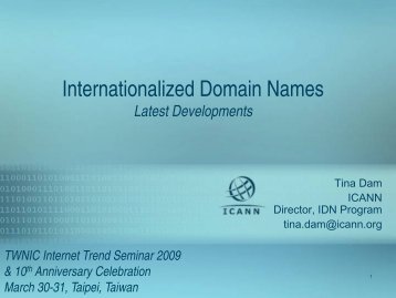 Internationalized Domain Names - icann