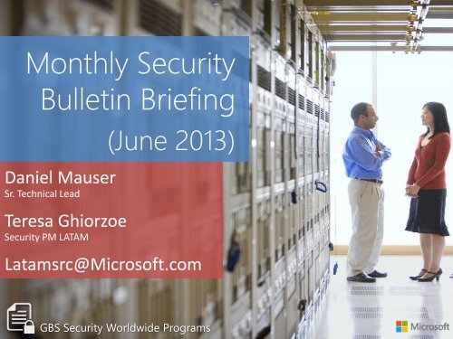 Monthly Security Bulletin Briefing - TechNet Blogs