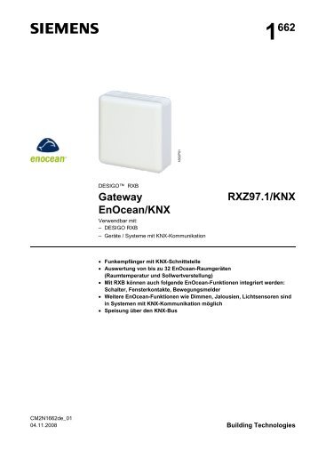 Gateway EnOcean/KNX RXZ97.1 - MarInfo