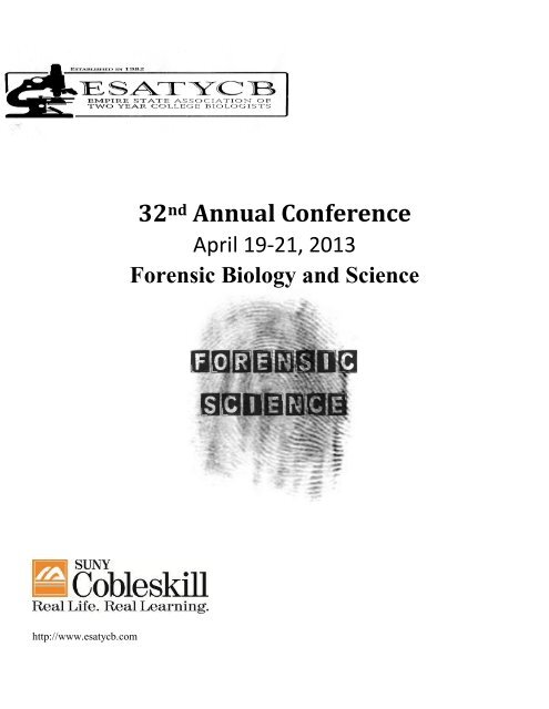 Forensic Biology and Science - SUNY Cobleskill