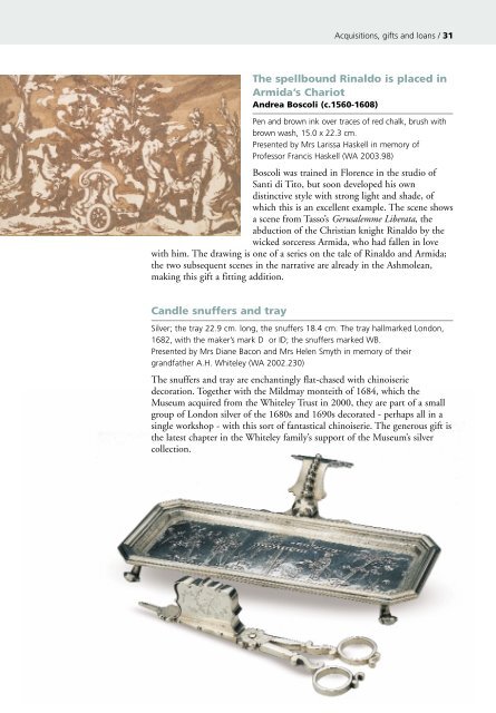 Highlights of the Annual Report - The Ashmolean Museum