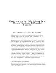 Convergence of the Euler Scheme for a Class of Stochastic ...