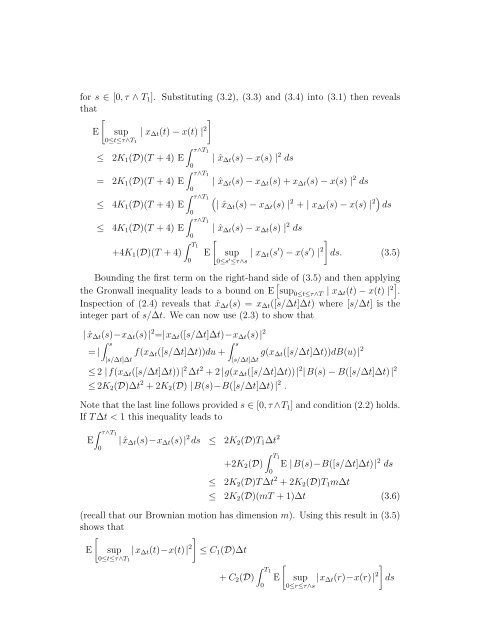 Convergence of the Euler Scheme for a Class of Stochastic ...