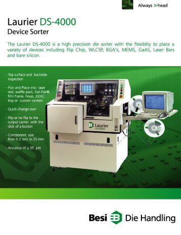 Laurier DS-4000 Device Sorter Datasheet - MHz Electronics, Inc