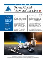 Anderson RTDs & Temperature Transmitters - Sani-Tech West