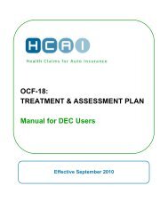 OCF-18: TREATMENT & ASSESSMENT PLAN - Manual for ... - HCAI