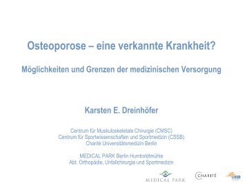 Osteoporose â eine verkannte Krankheit? - GlaxoSmithKline