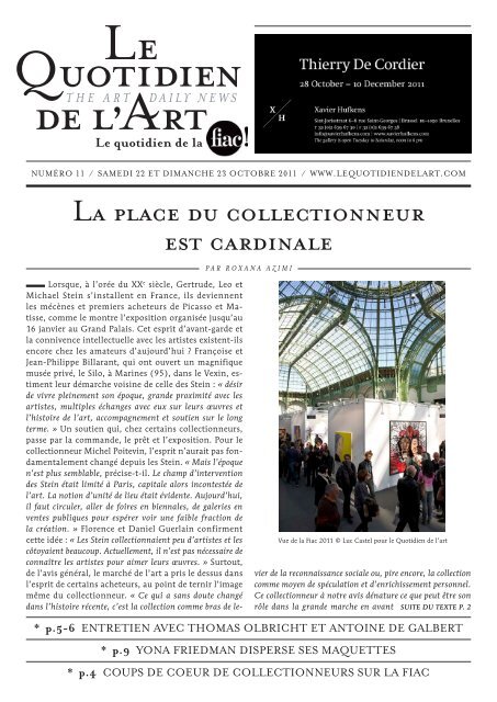 La place du collectionneur est cardinale - Le Quotidien de l'Art