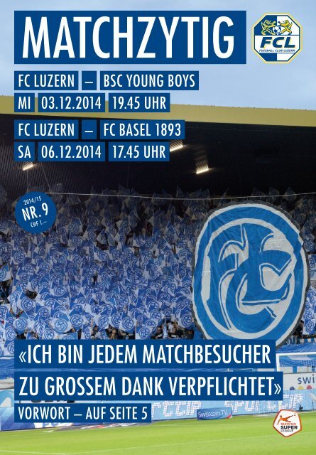 FC LUZERN Matchzytig N°9 14/15 (RSL 18)