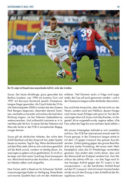 FC LUZERN Matchzytig N°9 14/15 (RSL 18)