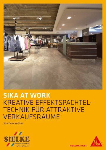 Malerbetrieb Sielke & Sika at work - kreative effektspachteltechnik für attraktive verkaufsräume