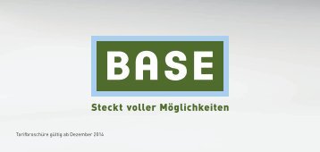 BASE Tarifbroschüre gültig ab Dezember 2014