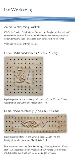 LOOM MAXI QUADRAT & RECHTECK DESIGNVIELFALT – EINFACH GEWICKELT