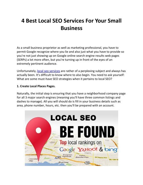 4 Best Local SEO Services For Your Small Business