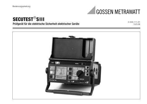 SECUTEST SIII - Gossen-Metrawatt