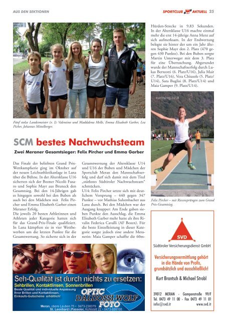 Sportclub Aktuell - Ausgabe Dezember 2014