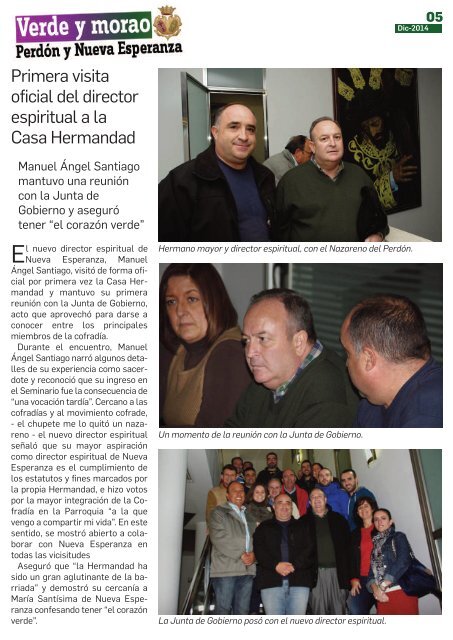 Boletín Hermandad Nueva Esperanza múm. 1 Diciembre 2014