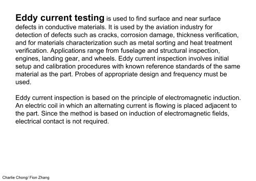 Electromagnetic Testing Eddy Current in Brief