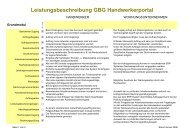 Leistungsbeschreibung GBG Handwerkerportal Stand Januar 2006