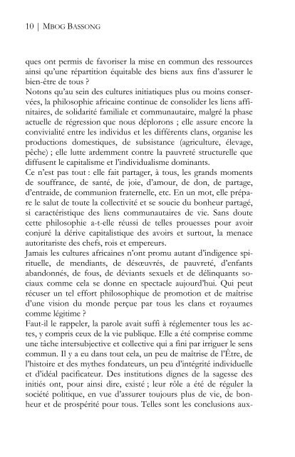 Les Fondements de la philosophie africaine